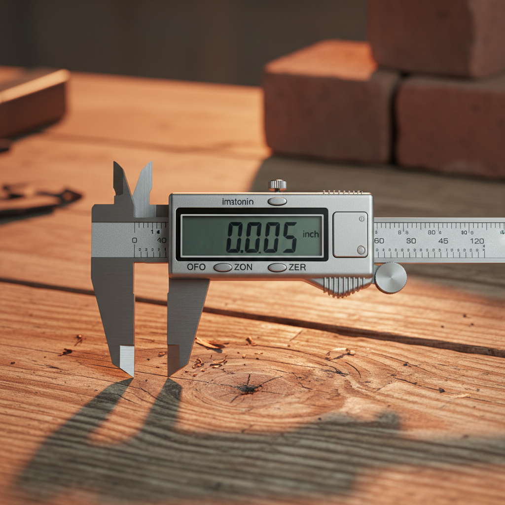 Digital readout close-up showing 0.0005 inch resolution